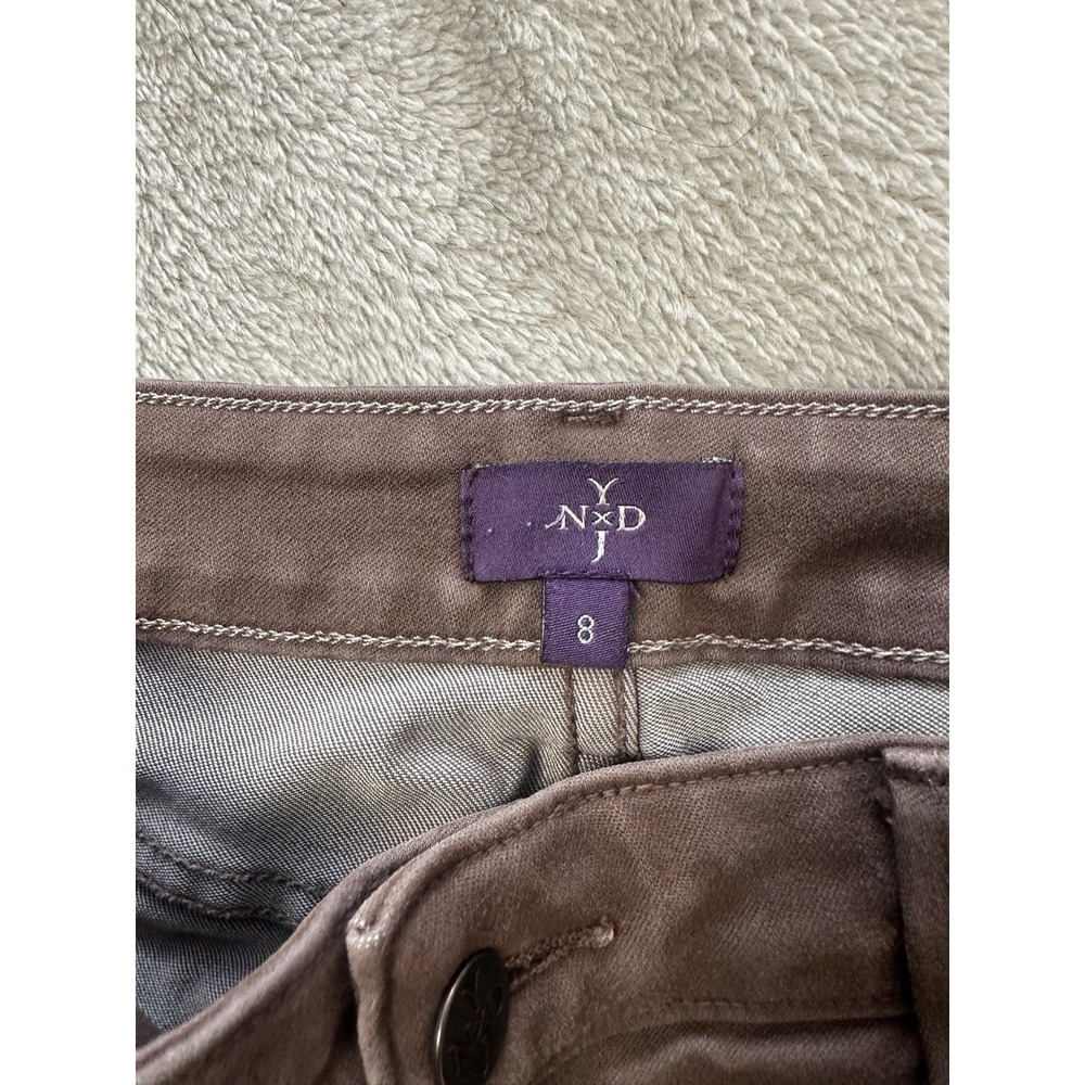 NYDJ Brown Alina Legging Sz 8 Jean Jegging Mid Rise Stretch USA - Picture 5 of 5